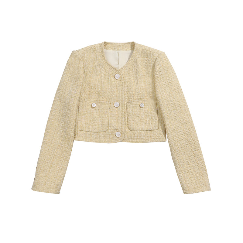 NANASTORE小香风外套女2024春季新款短上衣夹克休闲名媛风小个子