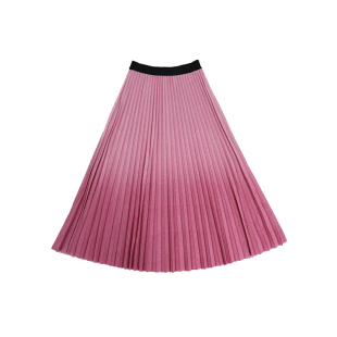 NANASTORE百褶裙女2024秋春季 半身长裙a字裙子宽松高腰包臀裙 新款