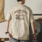 重磅T恤短袖 男装 男款 纯棉潮牌宽松半袖 潮流ins上衣男 夏季 2024美式