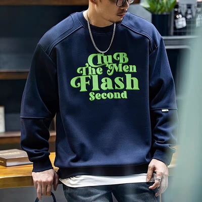 美式桐夏沫印花圆领卫衣