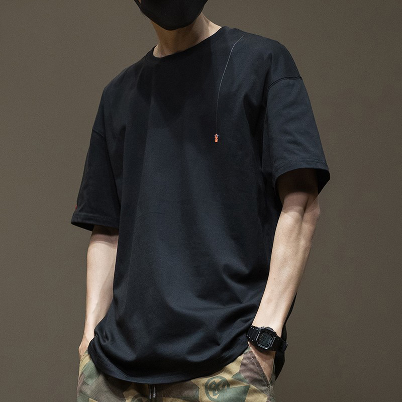 重磅纯棉夏季新款短袖潮大码上衣