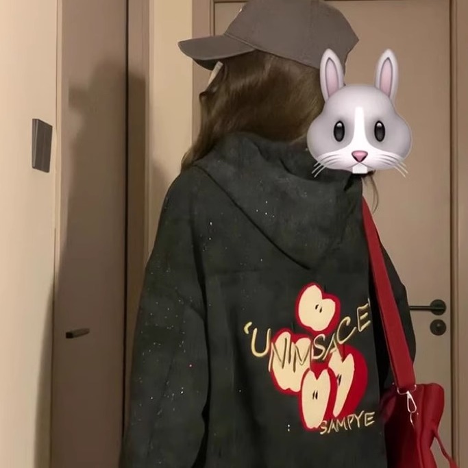 超重工满天星刺绣苹果连帽外套！