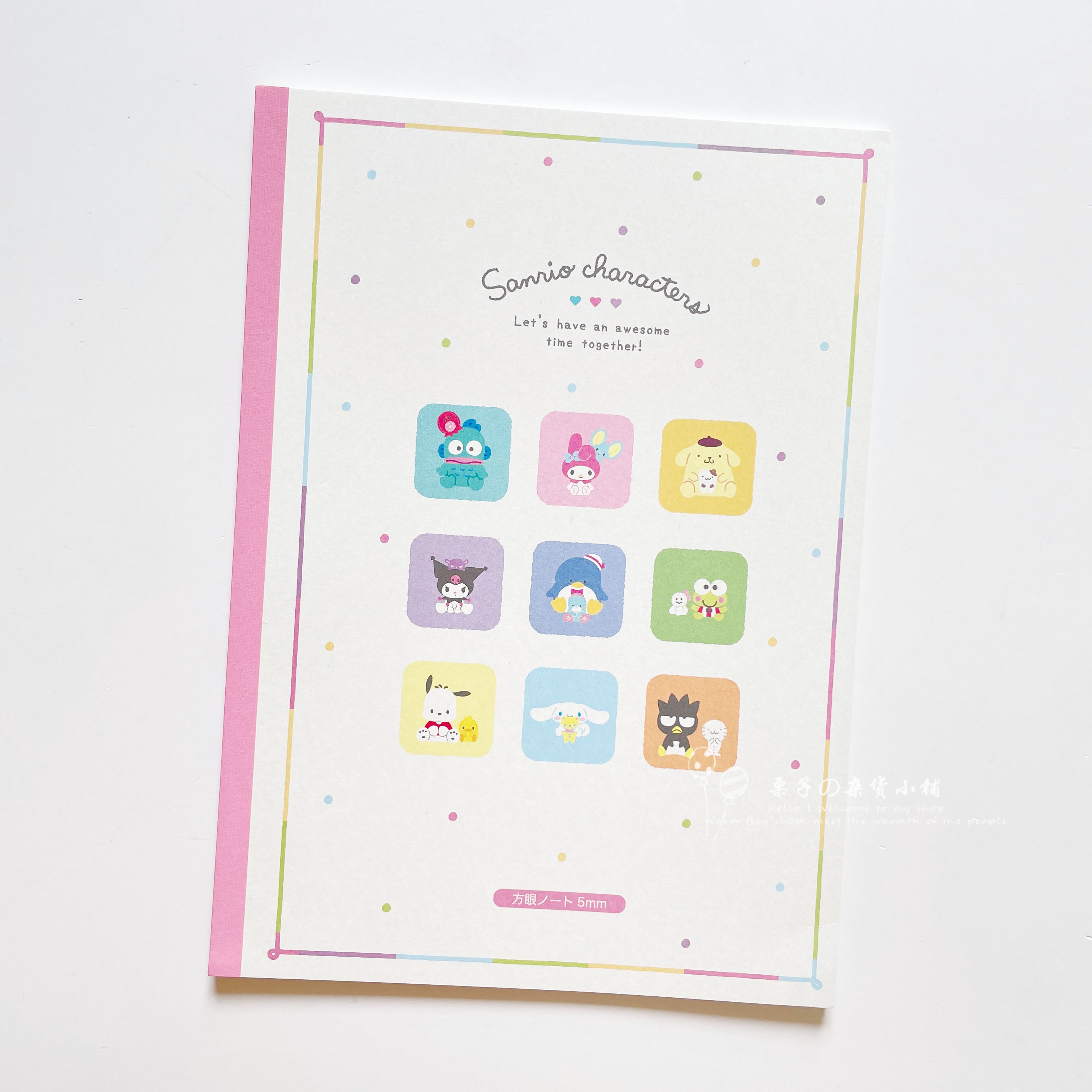 일본 TS FACTORY 산리오 패밀리 한정 B5 스퀘어 아이라인 노트