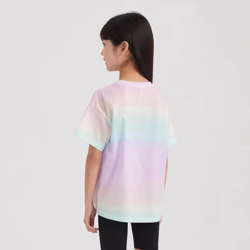 moditiger彩虹中大儿童冰丝短袖瑜伽服户外休闲运动健身衣