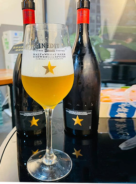 艾帝达姆大星精酿啤酒高脚杯大肚杯特酷杯大容量家用玻璃杯赠品杯
