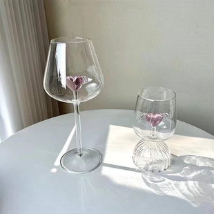 创意爱心天使酒杯红酒高脚杯婚庆鸡尾酒杯高颜值新婚礼物敬酒杯子