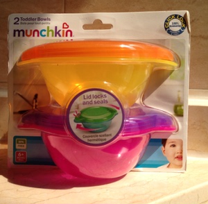 美国Munchkin麦肯奇满趣健带儿童锁婴儿幼儿碗宝宝儿童餐具带盖子