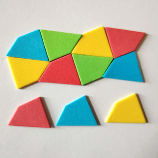 可以密铺的几何图形 教具学具数学手工材料多边形 不能密铺五边形