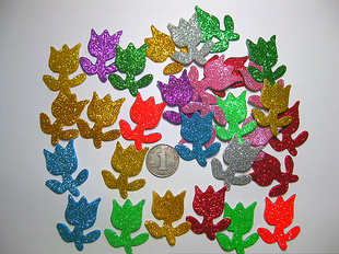 金闪闪玫瑰花脸部额头衣服贴纸舞蹈道具合唱幼儿园儿童演出五角星