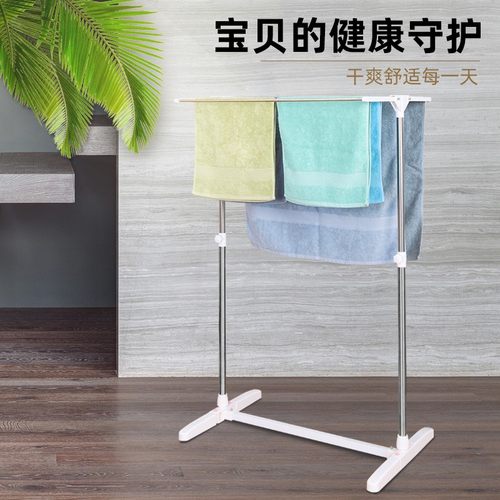小型落地式不锈钢飘窗晾衣架