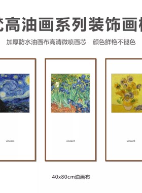 装饰画可定制梵高星空向日葵挂画