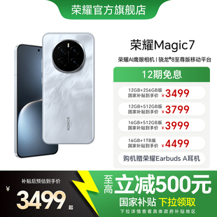9.0骁龙8至尊版 MagicOS 政府补贴15% 第三代青海湖电池绿洲护眼屏官方旗舰店 荣耀Magic7直屏智能手机AI