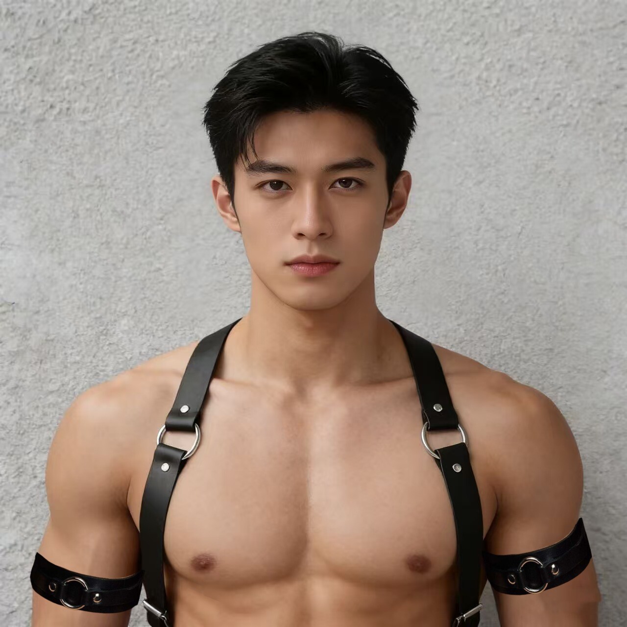 禁欲系肩带体育生健身运动胸带肌肉GOGO男可调束缚背带臂环两件套