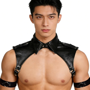 NPC皮革坎肩束胸舞台演出摄影道具GOGO角色扮演制服诱惑可调肩甲