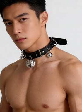 舞台演出网红复古朋克摇滚角色扮演项圈大铃铛锁骨圈项链奴choker