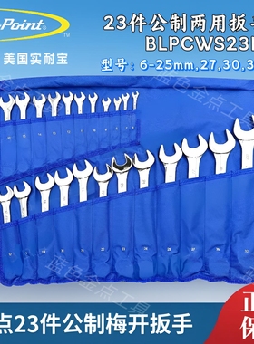 蓝点23件公制梅开扳手组BLPCWS23  23件两用扳手组 蓝点BluePoint