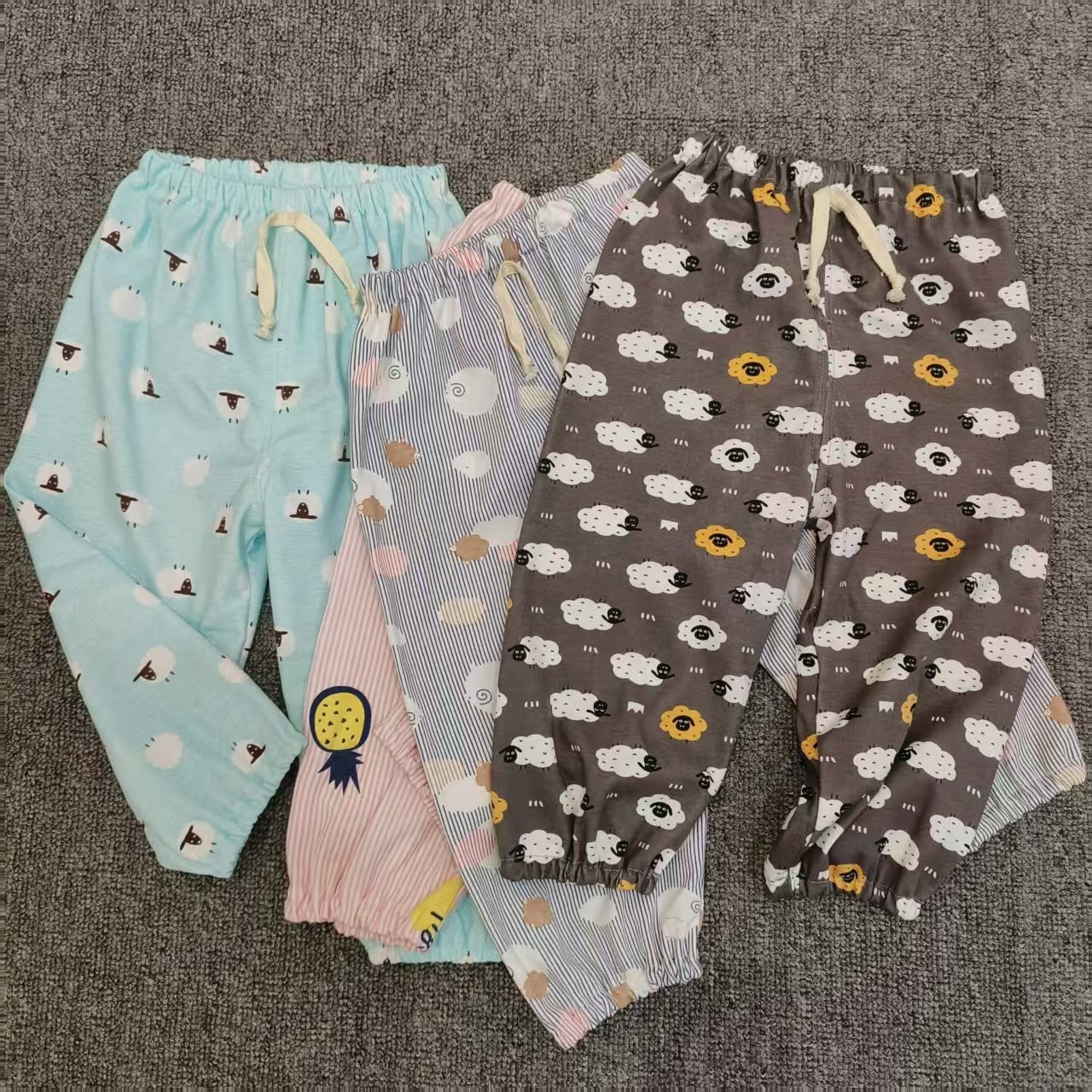 冬季宝宝纯棉针织罩裤 婴幼儿卡通爬爬裤子 可罩棉裤男女孩防脏