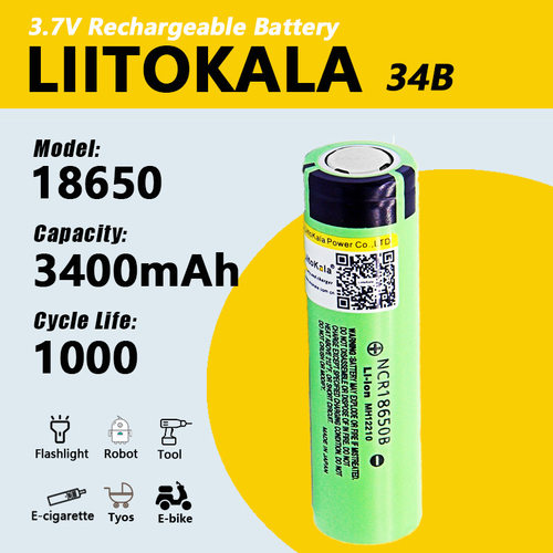 liitokala186503400mAh锂电池