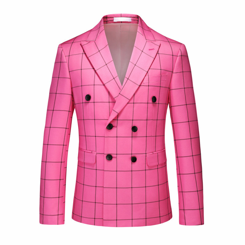 男士大码西服单西韩版修身时尚双排扣外套ins痞帅休闲商务正装潮