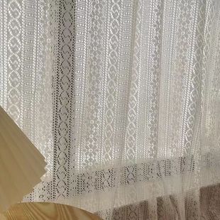 白色蕾丝条纹婚礼纱幔床车门窗帘甜品舞台桌网纱婚庆拍摄道具布料