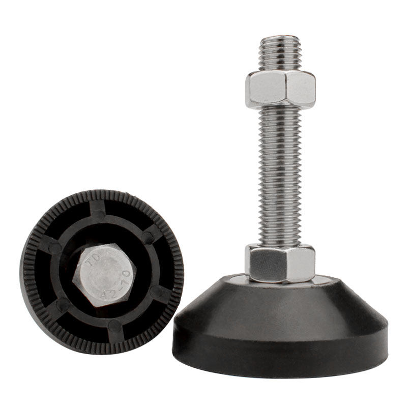 304不锈钢尼龙脚杯固定地脚螺丝调节脚垫可调节支撑脚m6m8m10m12m