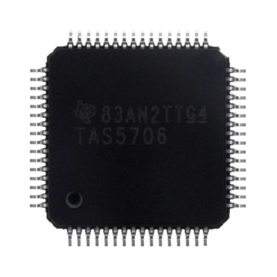 线性芯片TAS5706PAPR[IC AMP D DUAL/QUAD 20.6W 64HTQFP]