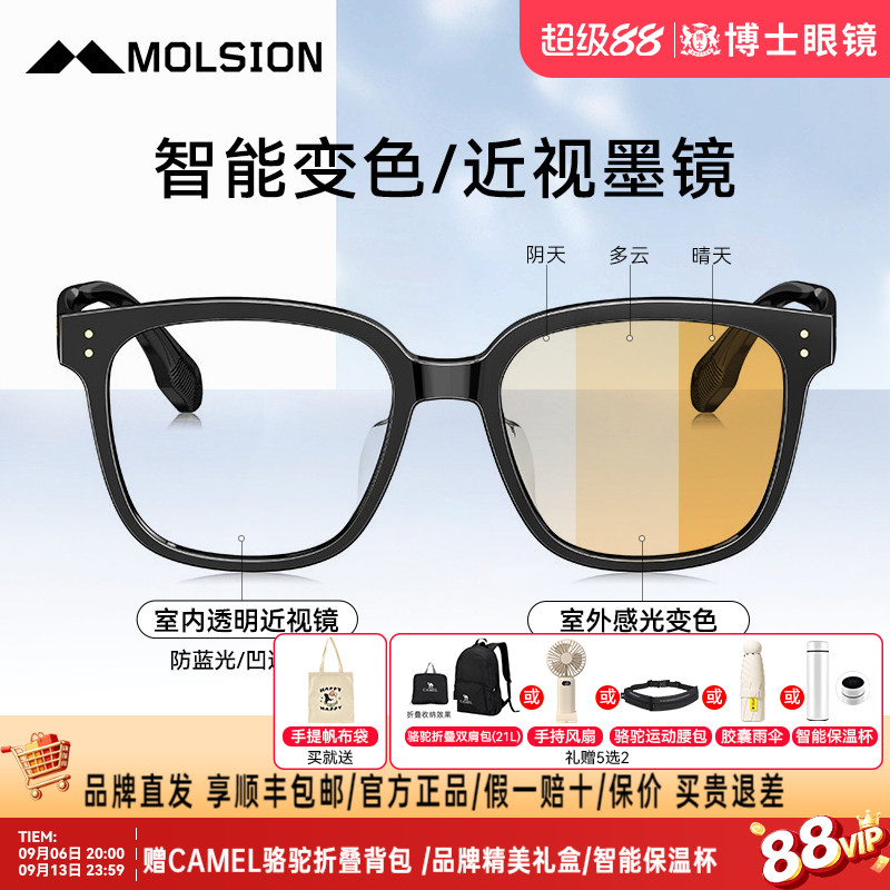 陌森墨镜明星同款变色太阳眼镜图片