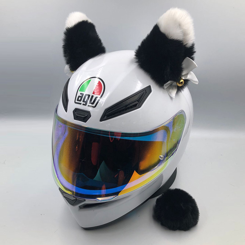 头盔装饰品猫耳朵改装配件摩托车