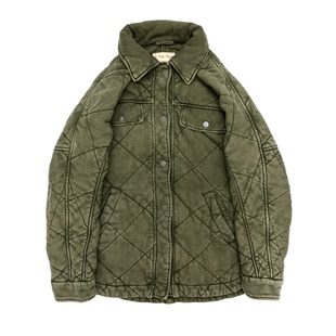 重磅水洗做旧棉服男秋冬阿美咔叽重工夹克男棉衣夹棉保暖宽松外套