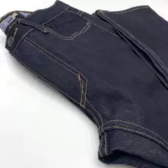 Dark Blue Original Denim Jeans for Men, Unbleached, Non-Fading, Stiff, Simple, Retro, Loose, Straight-Leg, Casual, Long Pants for Men
