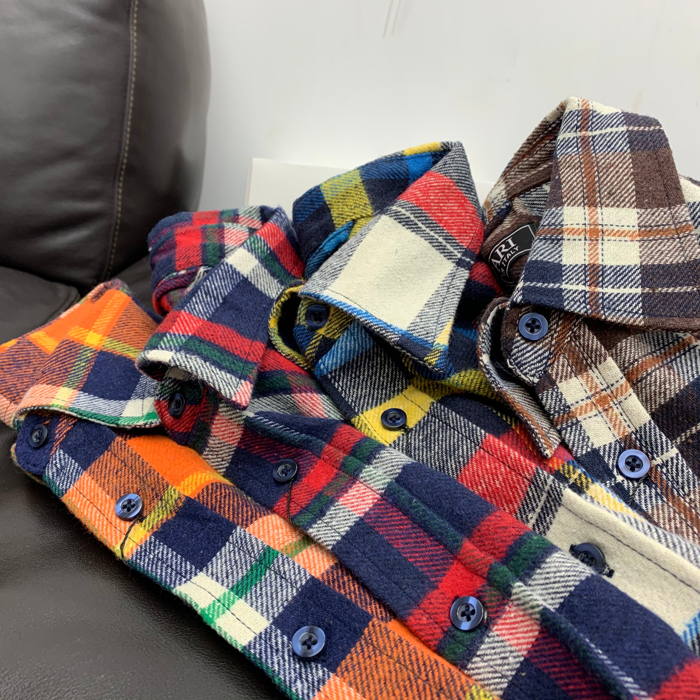 格子衬衫法兰绒宽松文艺复古磨毛英伦欧美休闲加大码青年男士衬衣