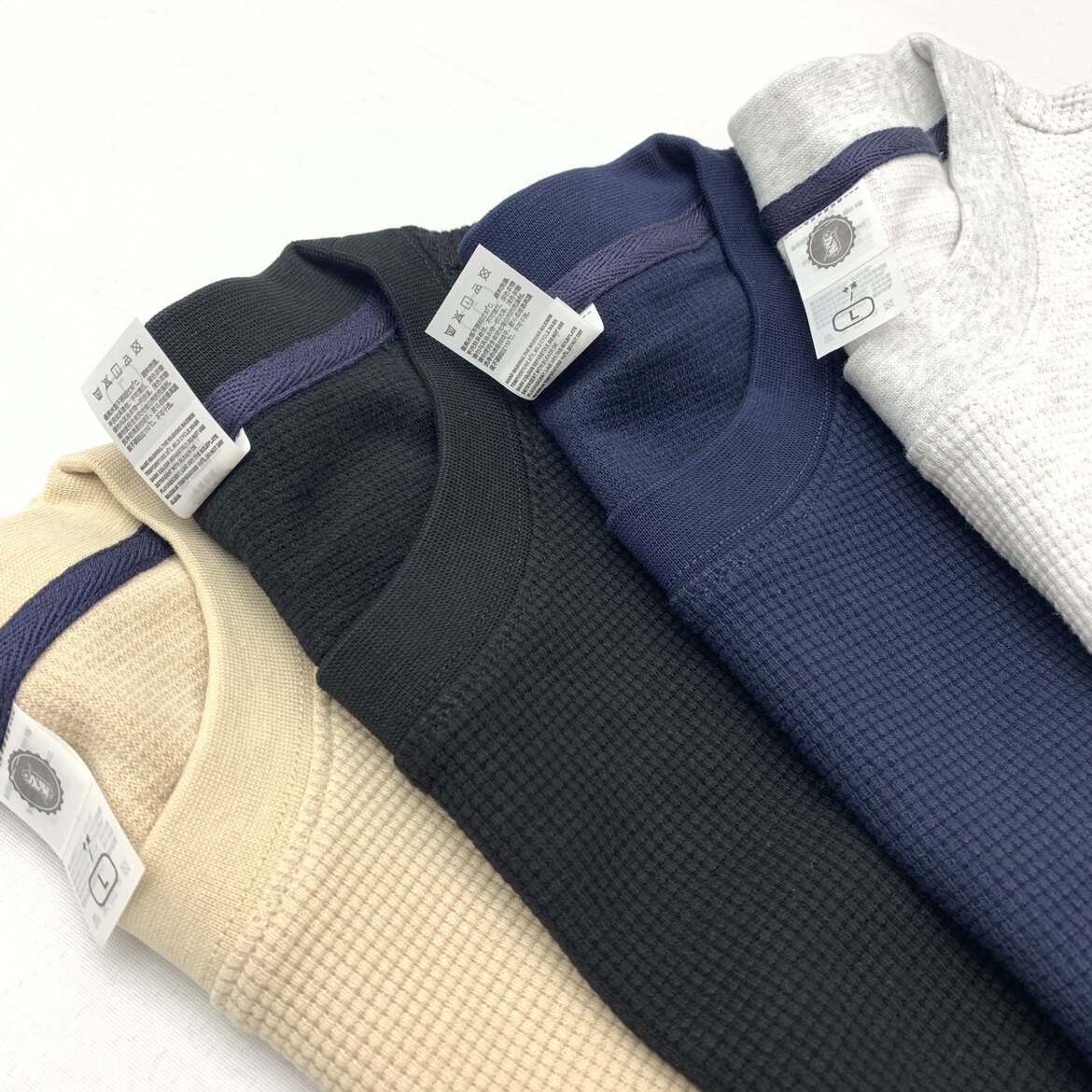 280g重磅华夫格短袖T恤男落肩袖宽松纯色体恤衫厚实不透白色半袖T