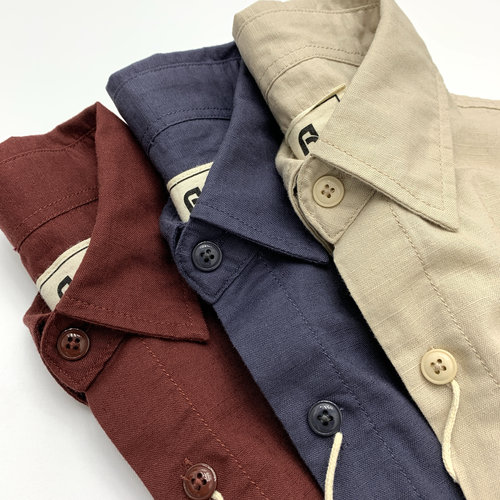 棉麻混纺衬衫男夏季宽松衬衣女