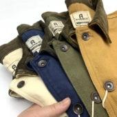 美式 阿美咔叽灯芯绒翻领外套 复古重磅密歇根帆布夹克男多口袋短款