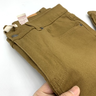 软糯欧美简约厚实耐磨合身直筒长裤 裤 男粗斜纹工装 弹力斜纹休闲裤