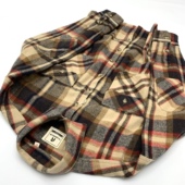 长袖 秋冬磨毛加厚保暖格子衬衫 男工装 潮牌宽松法兰绒衬衣休闲外套