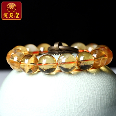 寅亥堂天然黄水晶珠子手链手串