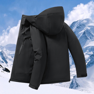 棉服男款冬季加厚外套防泼水宽松保暖加绒棉衣男零下20度防寒服潮