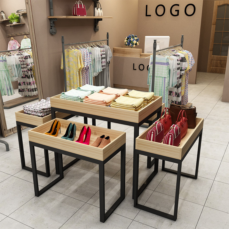 商场处理台高低展示桌超市断码促销台中岛桌水果店货架蔬菜展示架