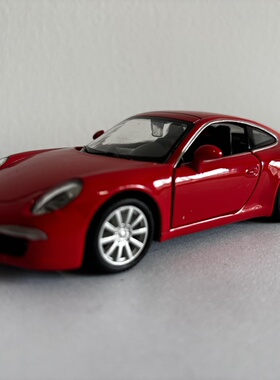 136仿真合金汽车保时捷911卡雷拉S车模跑车儿童回力玩具摆件