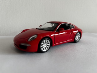 136仿真合金汽车保时捷911卡雷拉S车模跑车儿童回力玩具摆件