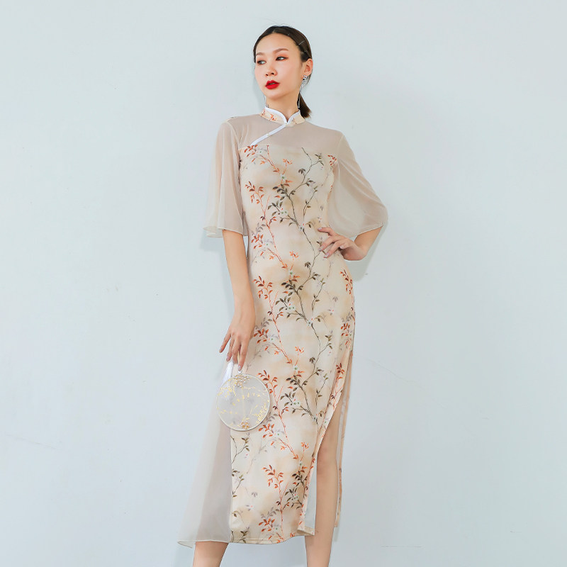 葆光鸿华古风小碎花古典旗袍服装
