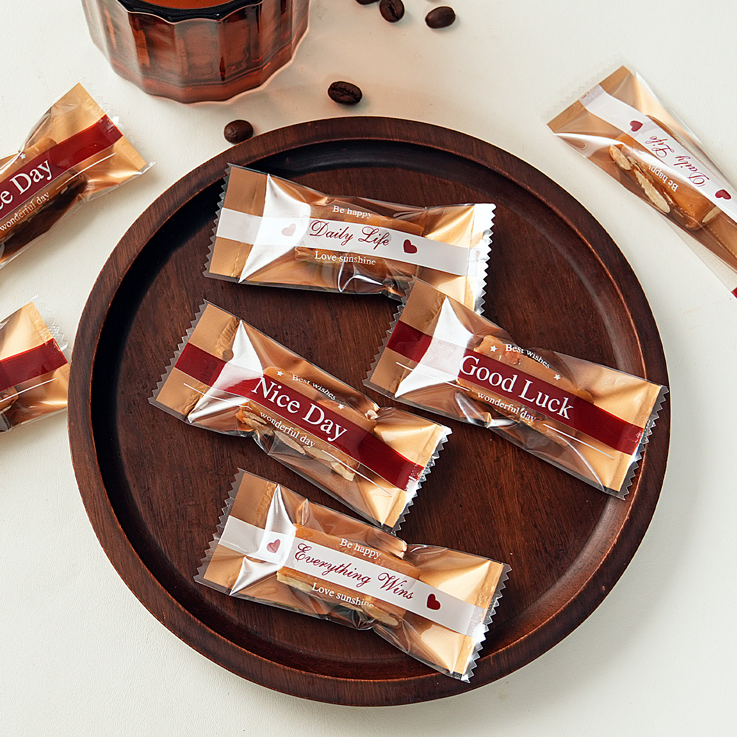 太妃糖包装袋糯米船雪花酥金底加厚机封袋咖啡糖打包袋子手工烘焙