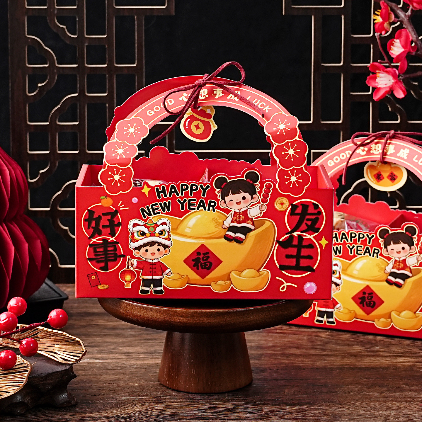 2026新年好事发生雪花酥手提礼盒