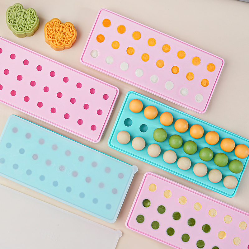 奶黄流心馅月饼模具硅胶带盖迷你