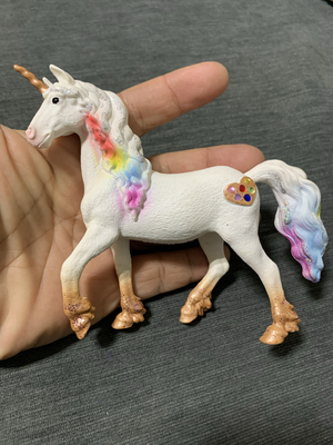 正版散货70726 彩虹独角兽母马 仿真动物模型儿童认知魔幻神话