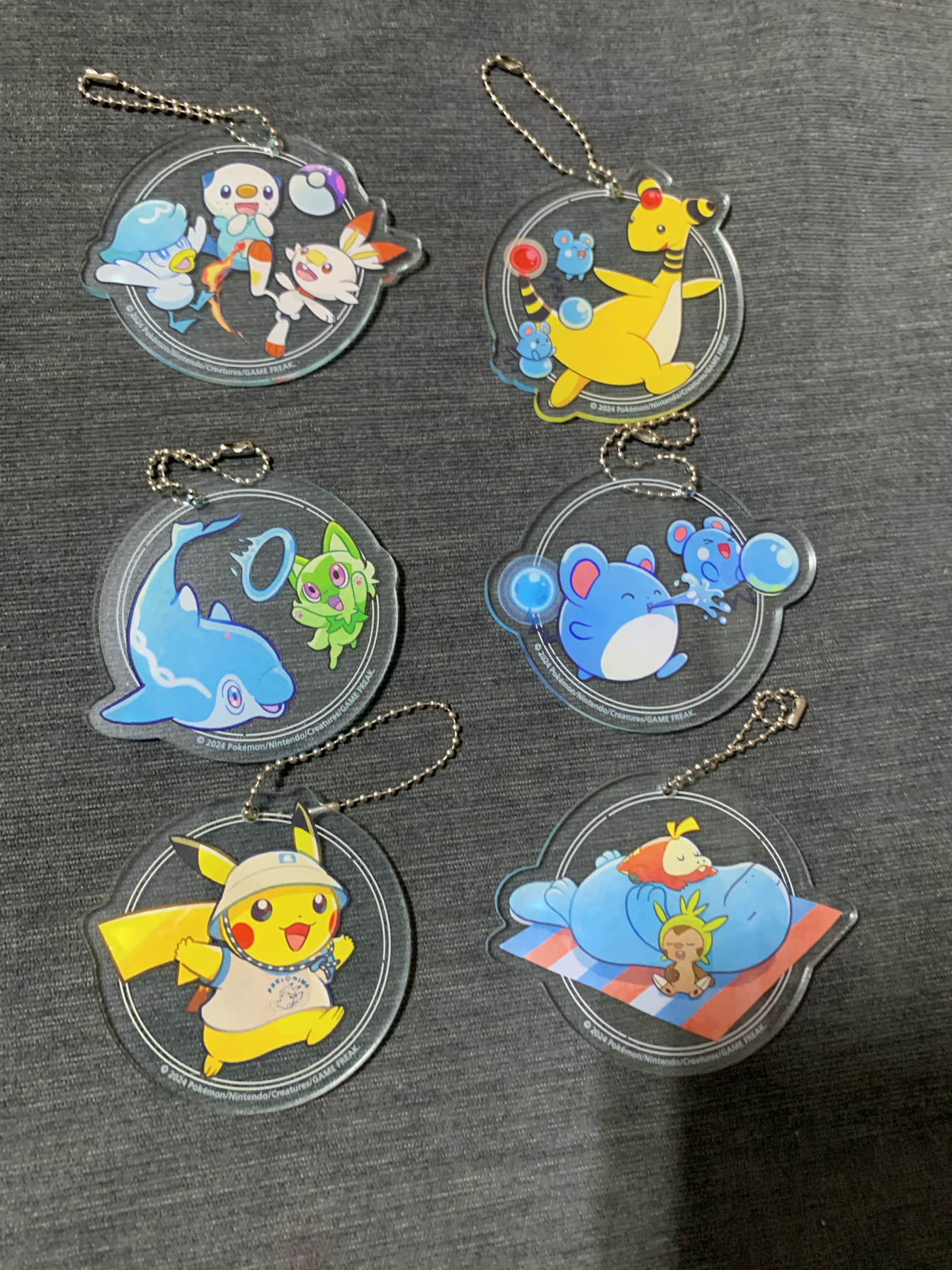 日单正版散货2024新款宠物小精灵 口袋妖怪 限定亚克力挂件宝可梦