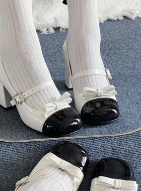 安妮小姐（漆皮版）原创正品优雅白搭日常女鞋小香风高跟玛丽珍lo