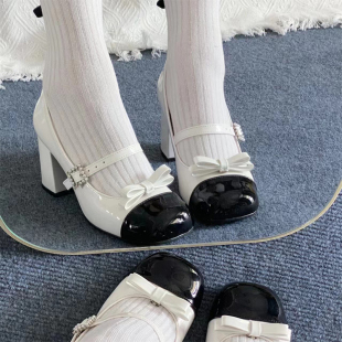 安妮小姐（漆皮版）原创正品优雅白搭日常女鞋小香风高跟玛丽珍lo