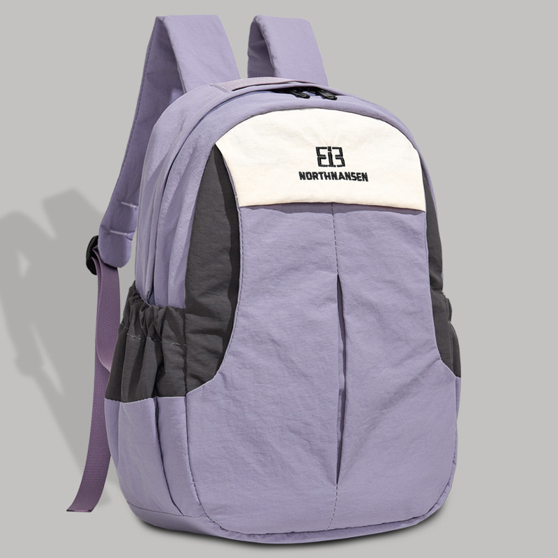 小号撞色尼龙防水休闲简约风双肩包男女通用轻便大容量旅行电脑包